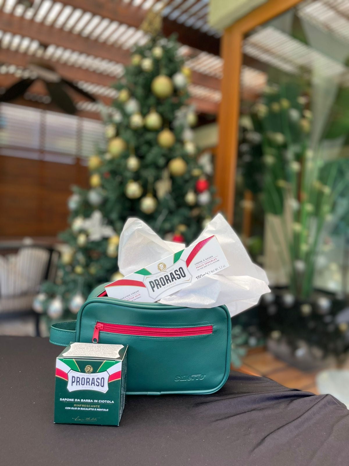 STILETTO NECESSAIRE DE ECO CUERO-VERDE