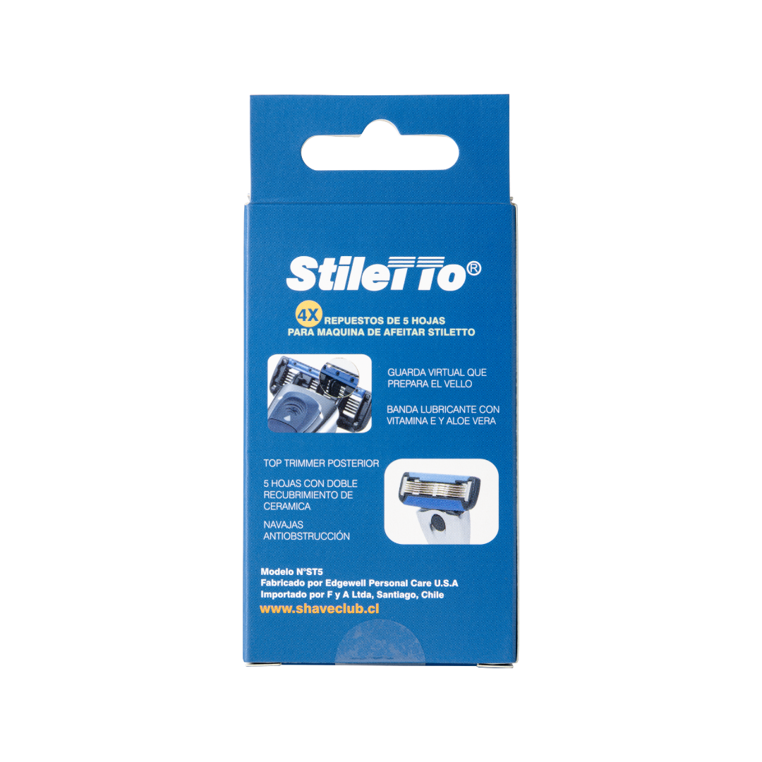 REPUESTOS AFEITADORA 5 HOJAS STILETTO®