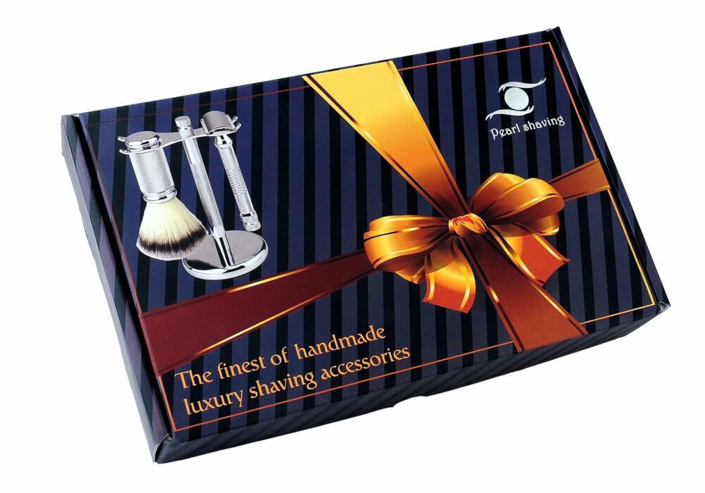 PEARL SET DE AFEITADO BROCHA Y MAQUINA DE AFEITAR DOBLE HOJA SRB73