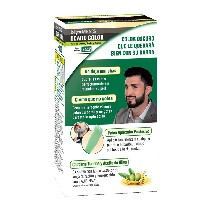 BIGEN TINTE PARA BARBA Y BIGOTES-B102 NEGRO NATURAL