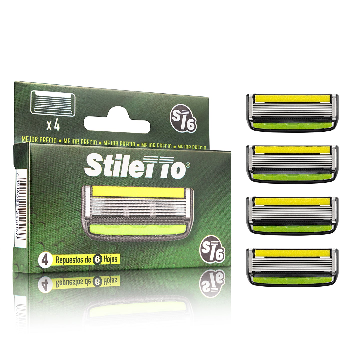 REPUESTOS AFEITADORA 6 HOJAS STILETTO®