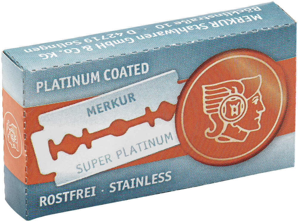 MERKUR REPUESTOS DOBLE HOJA SUPER PLATINUM-100 unidades