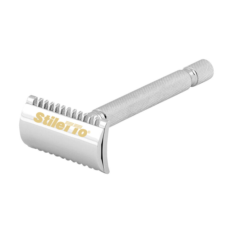 ST04 Máquina de Afeitar Doble Hoja de 3 piezas-Peine Abierto