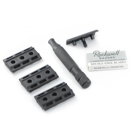 ROCKWELL 6S MAQUINA DE AFEITAR DOBLE HOJA AJUSTABLE-NEGRA