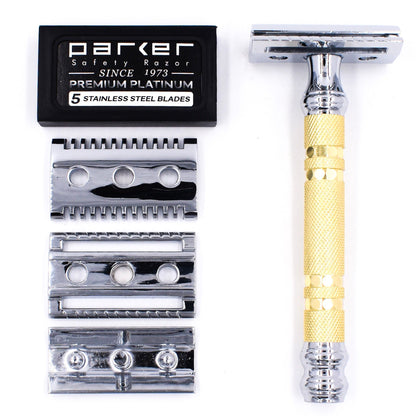 PARKER 69 CR MAQUINA DE AFEITAR DOBLE HOJA DE CABEZAL INTERCAMBIABLE