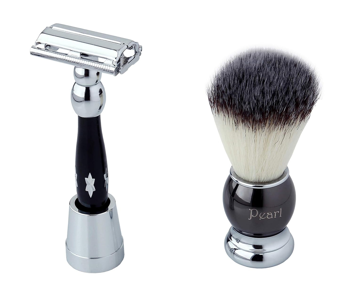 STILETTO SET DE AFEITADO BROCHA Y MAQUINA DE AFEITAR DOBLE HOJA SRS -81D510B