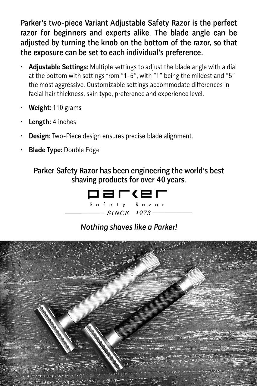 PARKER VAR-BLACK GOLD MAQUINA DEAFEITAR DE DOBLE HOJA AJUSTABLE