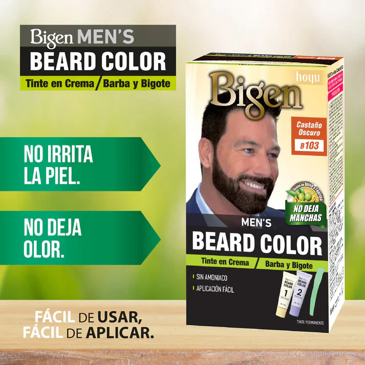 BIGEN TINTE PARA BARBA Y BIGOTES-B103 CASTAÑO OSCURO