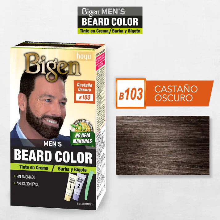 BIGEN TINTE PARA BARBA Y BIGOTES-B103 CASTAÑO OSCURO