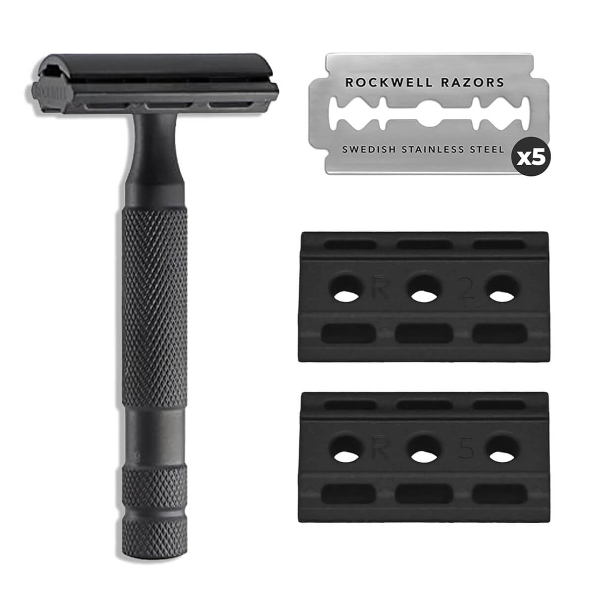 ROCKWELL 6S MAQUINA DE AFEITAR DOBLE HOJA AJUSTABLE-NEGRA