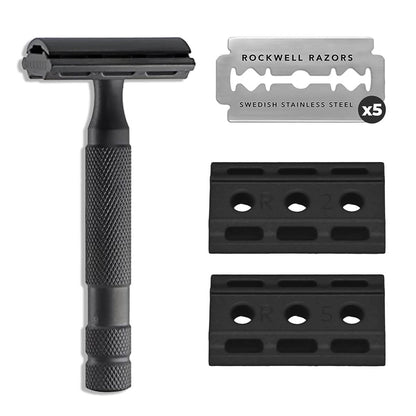 ROCKWELL 6S MAQUINA DE AFEITAR DOBLE HOJA AJUSTABLE-NEGRA