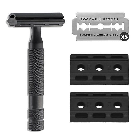 ROCKWELL 6S MAQUINA DE AFEITAR DOBLE HOJA AJUSTABLE-NEGRA
