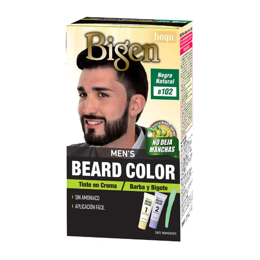 BIGEN TINTE PARA BARBA Y BIGOTES-B102 NEGRO NATURAL