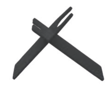STILETTO SOPORTE PARA BROCHA Y MAQUINA DE AFEITAR EN X-negro